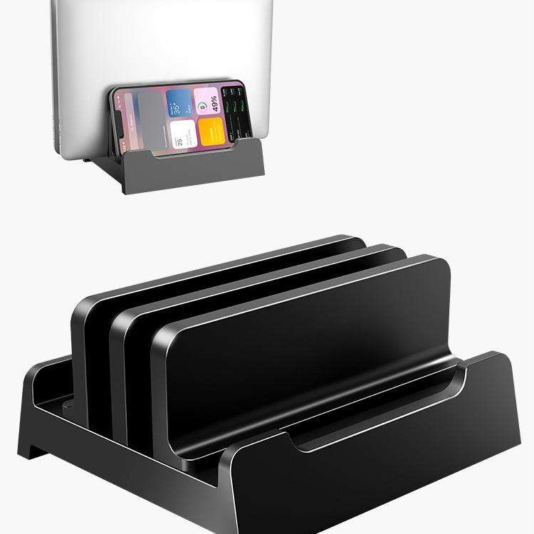 Vaydeer Multifunctional Dual-Slot Laptop Tablet Vertical Storage Stand, Spec: Basic Model