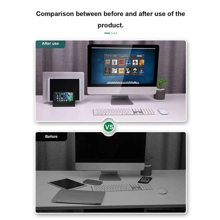 Vaydeer Multifunctional Dual-Slot Laptop Tablet Vertical Storage Stand, Spec: Basic Model