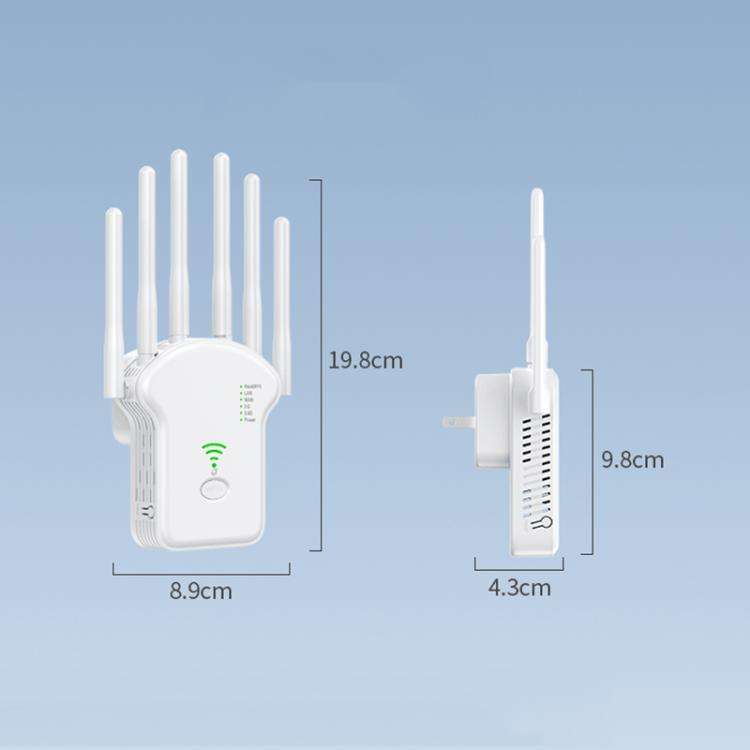 Urant U13 1200Mbps 2.4G/5G Dual Band WiFi Repeater Signal Amplifier EU Plug White