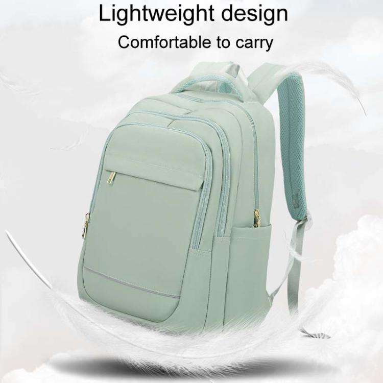 SKV B23874 Large Capacity Water Resistant Double Shoulder Casual Laptop Bag(Matcha Color)