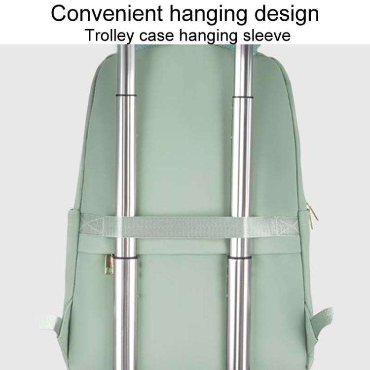 SKV B23874 Large Capacity Water Resistant Double Shoulder Casual Laptop Bag(Matcha Color)