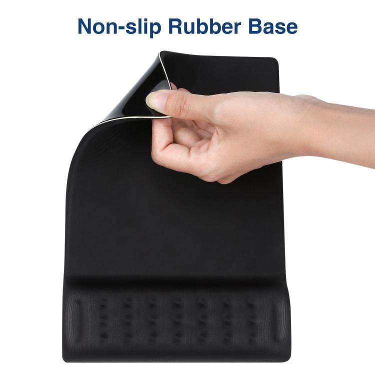 Rectangular Memory Foam Slow Rebound Wrist Breathable Mouse Pad(Black)