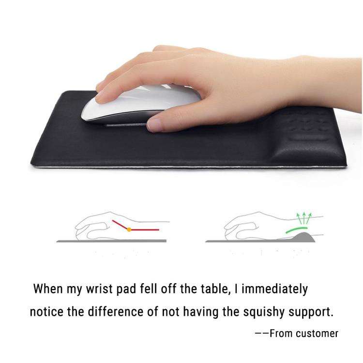 Rectangular Memory Foam Slow Rebound Wrist Breathable Mouse Pad(Black)