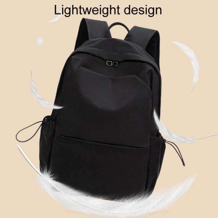 SKV B1530 Large Capacity Student School Bag Casual Double Shoulder Laptop Backpack(Black)