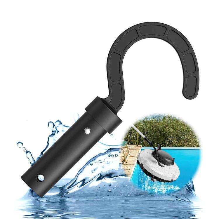 Pool Robot Cleaners Fixedly Connected Telescopic Pole Hook(Black)