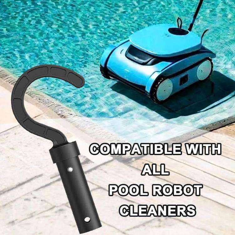 Pool Robot Cleaners Fixedly Connected Telescopic Pole Hook(Black)