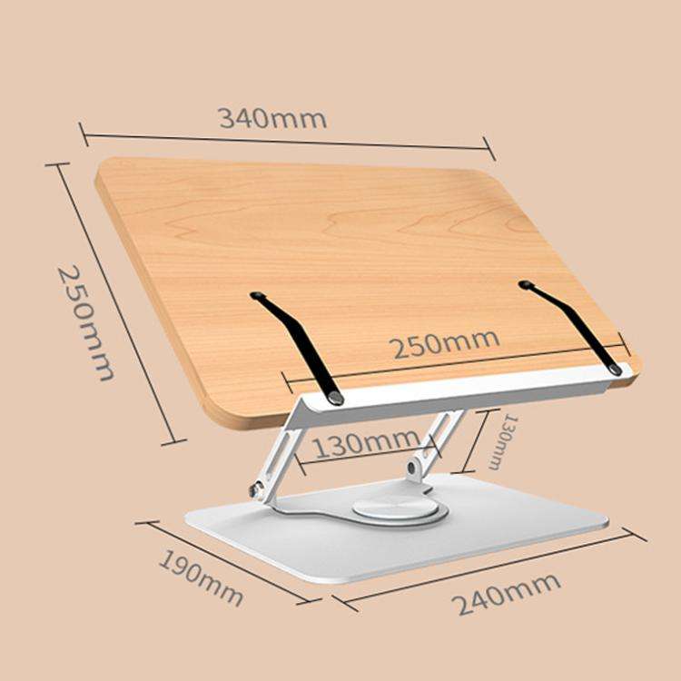Vaydeer YD1011 360-Degree Rotating Lifting Reading Stand Multifunctional Folding Tablet Stand(Sil...