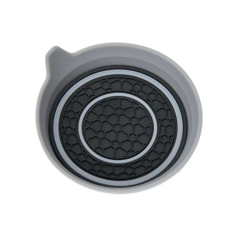 Car Bowl-shaped Non-slip Heat-insulating Double-ring Water Coaster, Color: Gray