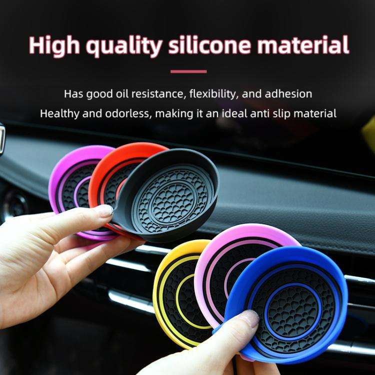 Car Bowl-shaped Non-slip Heat-insulating Double-ring Water Coaster, Color: Blue
