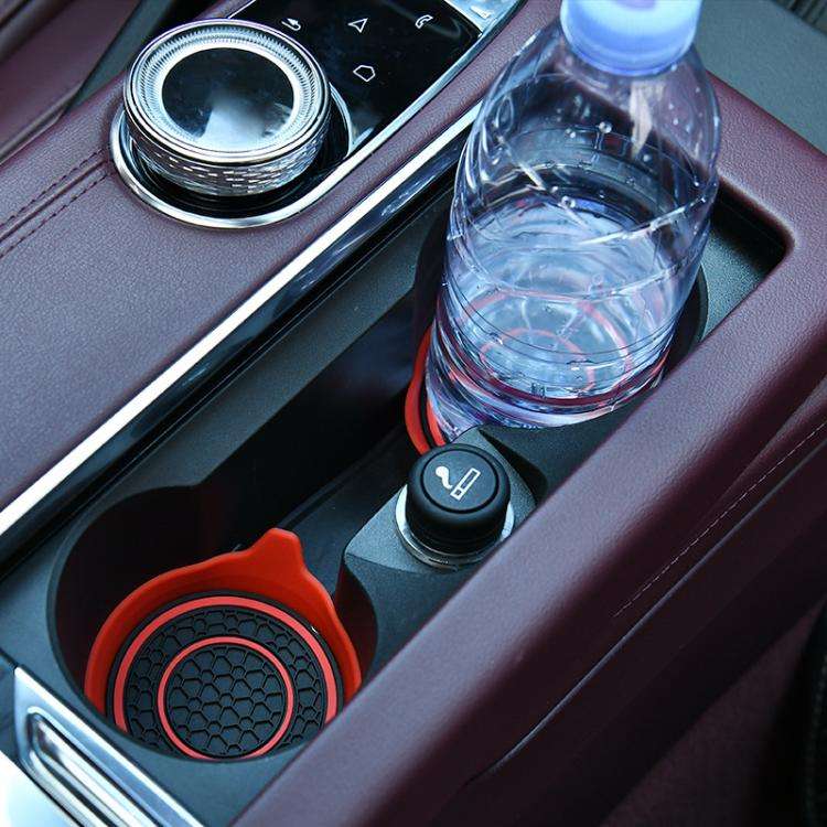 Car Bowl-shaped Non-slip Heat-insulating Double-ring Water Coaster, Color: Blue
