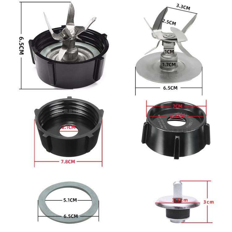 For Oster Blender Juice Extractor Accessories(Blade Head+Gasket+Base+Drive Shaft)
