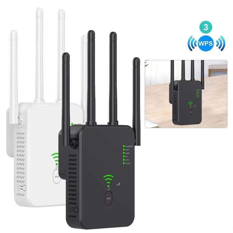 Urant U10 300Mbps 2.4G Wireless Repeater WiFi Signal Amplifier With 4 Antennas UK Plug White