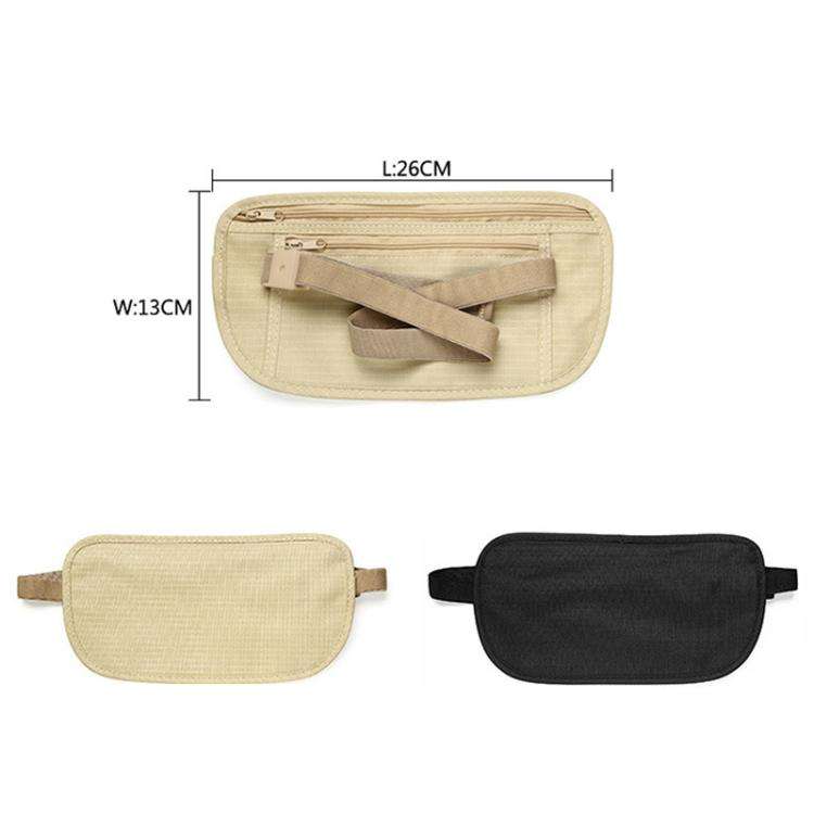 AOTU AT8853 Travelling Close Anti-theft Waist Pack Sports Thin Invisible Wallet(Black)