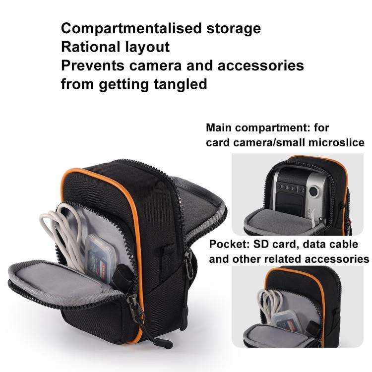 Cwatcun D168 Small Convenient Camera Bag Scratch-Resistant And Wear-Resistant Microslice Card Cam...