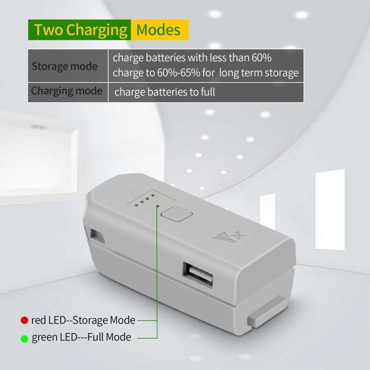 For DJI Neo Drone YX Battery Charger USB-C/Type-C Port Battery Manager(Gray)