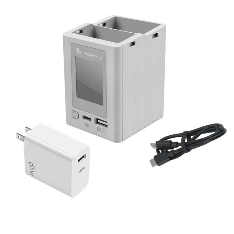 For DJI Mini 4 Pro / Mini 3 Pro / Mini 3 YX Color Screen Dual-way Charger Battery Manager  With 6...