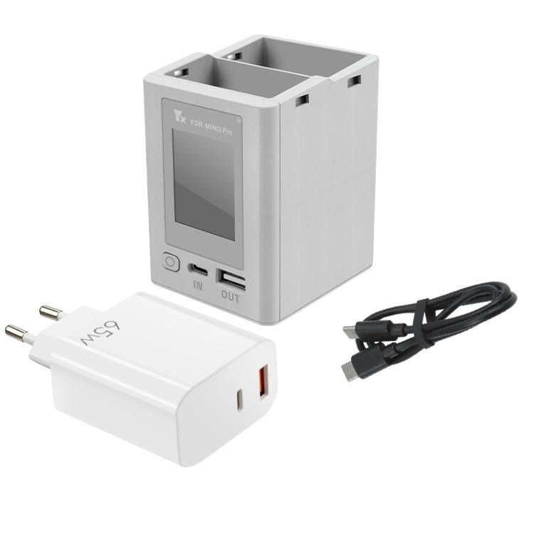 For DJI Mini 4 Pro / Mini 3 Pro / Mini 3 YX Color Screen Dual-way Charger Battery Manager With 65...