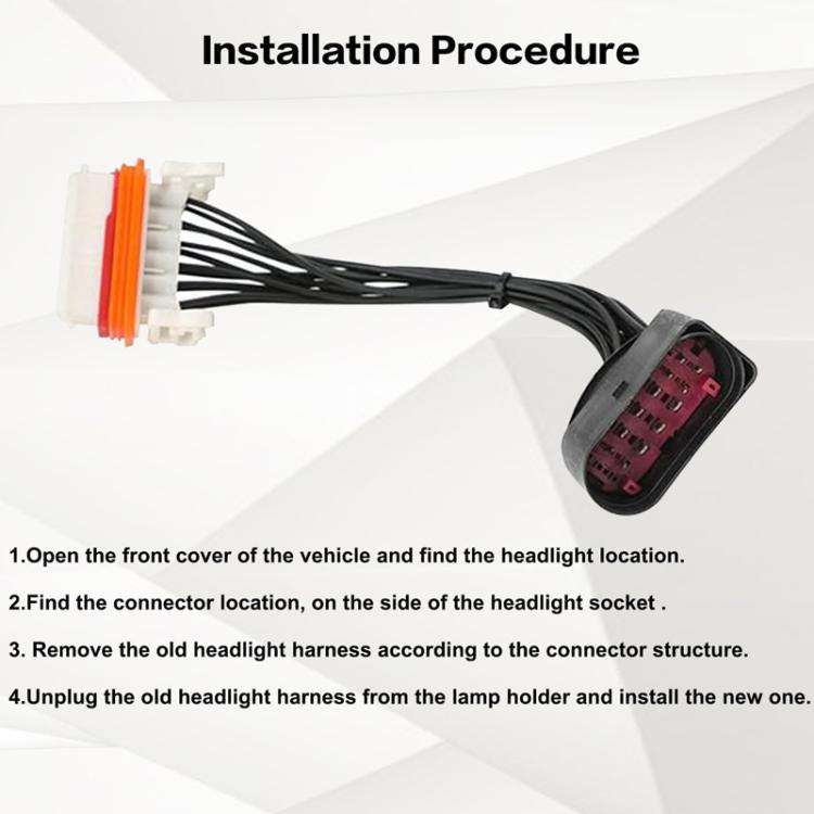 For Porsche Cayenne 2003-2006 Car Headlight Wiring Harness Plug, OE: 95563123911