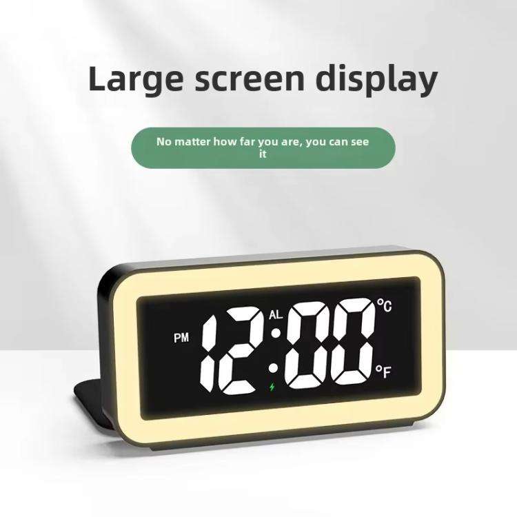 S281A LED Atmosphere Light Calendar / Temperature Display Clock With Wireless Charging Function(B...