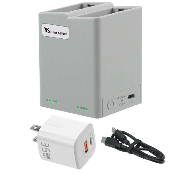 For DJI Mini 4 Pro / Mini 3 Pro / Mini 3 YX  Dual-Way Charger Battery Manager With 35W US Plug