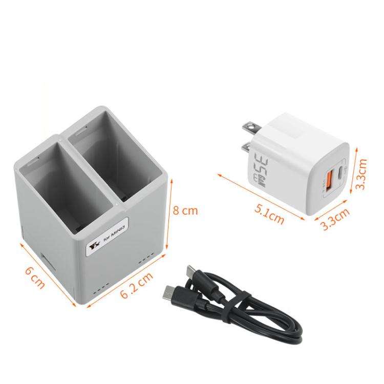 For DJI Mini 4 Pro / Mini 3 Pro / Mini 3 YX  Dual-Way Charger Battery Manager Without Plug
