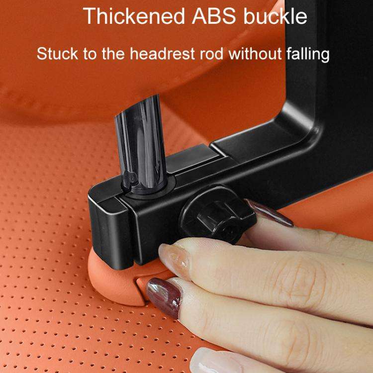 Universal Car Seat Back Double Hooks Umbrella Clothing Storage Rack(Black)