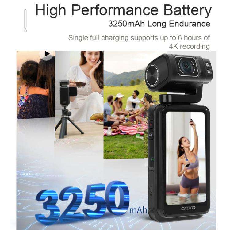 Ordro 3.5-Inch Large Screen 5K Video Recording Pocket Camera