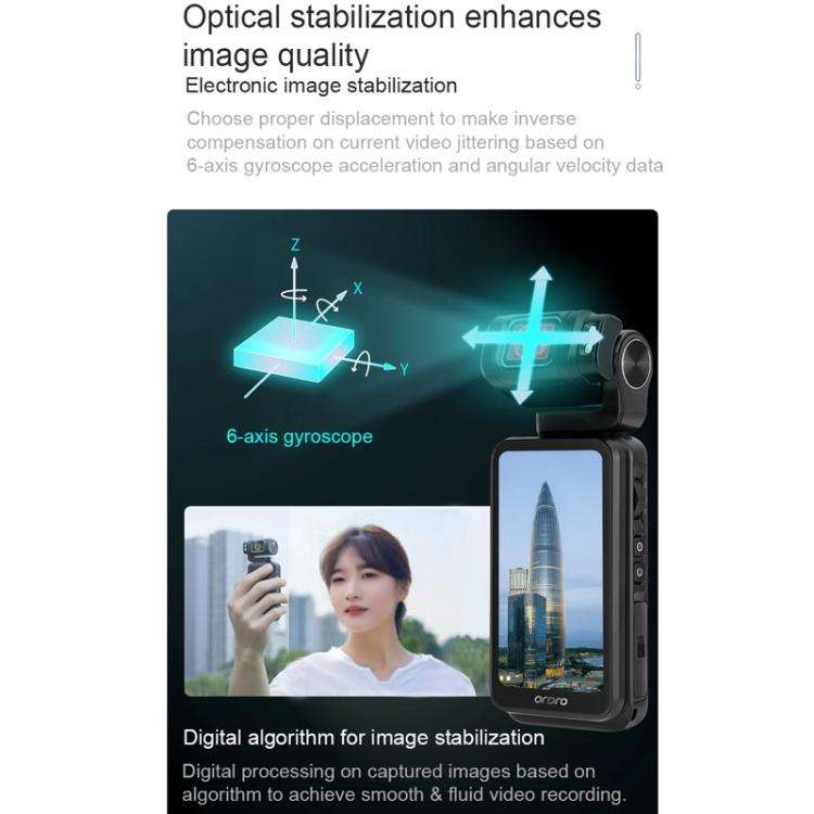 Ordro 3.5-Inch Large Screen 5K Video Recording Pocket Camera