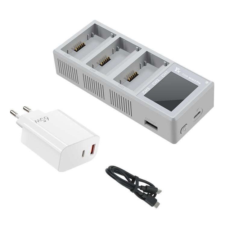 For DJI Mini 4 Pro / Mini 3 Pro / Mini 3 YX Color Screen 3-Way Charger Battery Manager With 65W E...