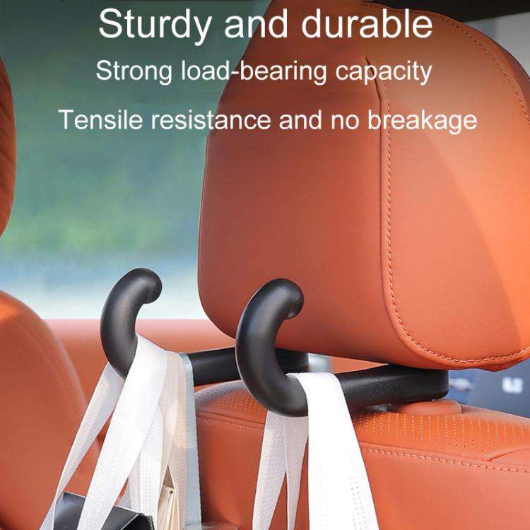 1pair Car Rear Seat Concealed Hook(Black)