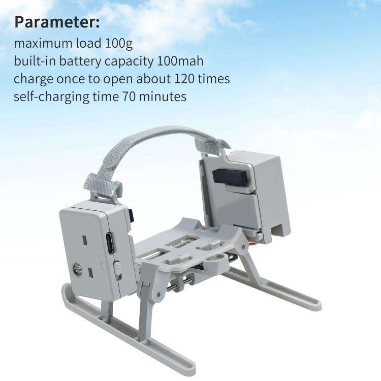 For DJI Mini 4 Pro Airdrop System USB Charging Thrower(Light Gray)