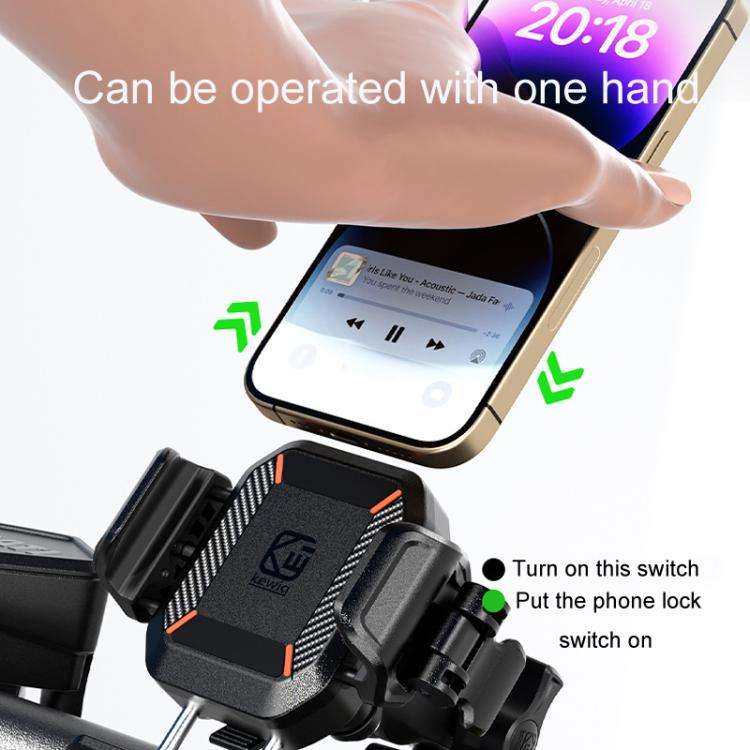 Kewig M33-C1 Outdoor Motorcycle Bike Riding Anti-Theft Shock Absorbing Cell Phone Holder(Standard...