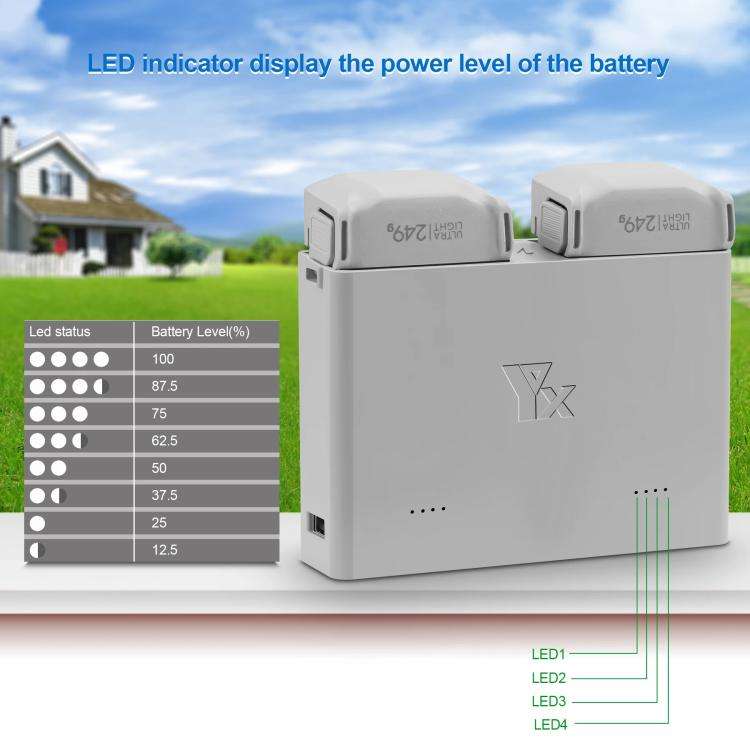For DJI Mini 4 Pro / Mini 3 Pro / Mini 3 YX  Two-Way Charger Battery Manager(Silver)