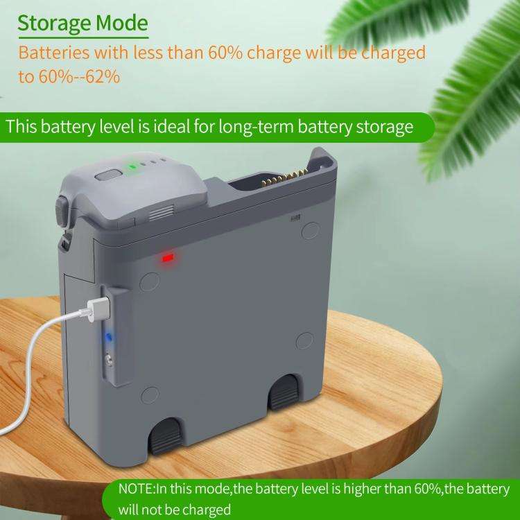 For DJI Air 3S /Air 3 YX Two-Way Charger Battery Manager(Light Gray)