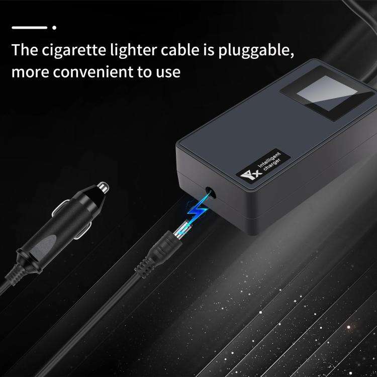 For DJI Air 3S /Air 3 YX Digital Display Car Charger Charge 2 Batteries At the Same Time(Black)