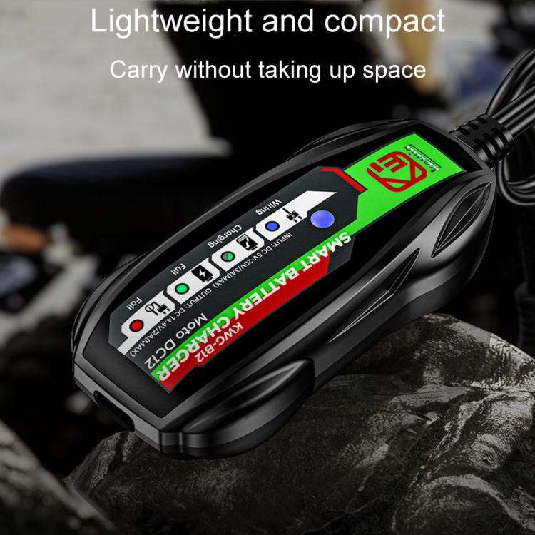 Kewig B12 Motorcycle Lead-Acid Battery Modified Charger(Black)