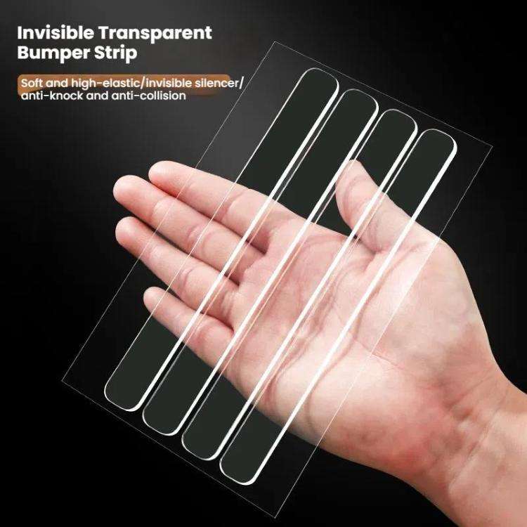 5sheets /Pack Transparent Invisible Anti-Collision Strip Self-Adhesive Pads For Cabinets Desk Cor...