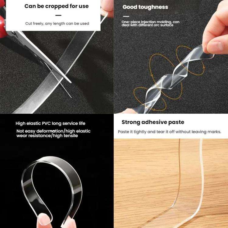 5sheets /Pack Transparent Invisible Anti-Collision Strip Self-Adhesive Pads For Cabinets Desk Cor...