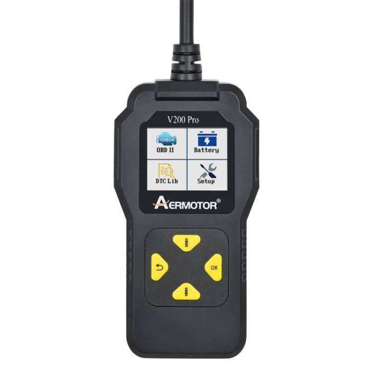 AERMOTOR V200PRO Car Troubleshooter Engine Inspection Scanner Readout Card ELM327 Battery Inspect...
