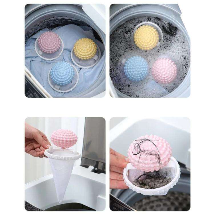 Hair Filter Bag Laundry Lint Catcher for Washing Machine(Pink)