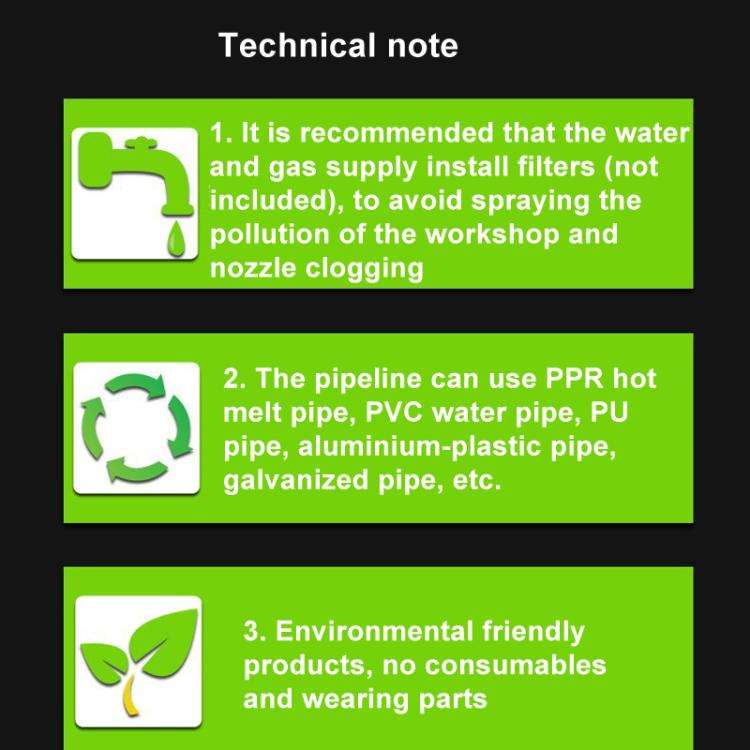DAMP SEASON DS-GW-1510 Dry Mist Two-fluid Humidifier Workshop Spray Dust Antistatic Humidifier, H...