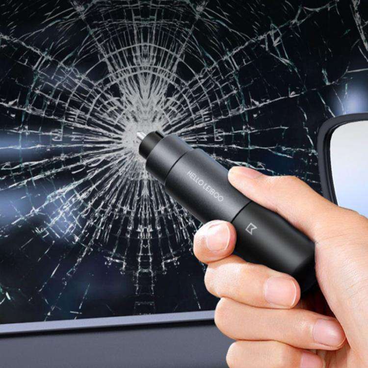 HELLO LEIBOO AD-1 Car Window Breaker Vehicle Multifunctional Escape Safety Hammer(Gray)