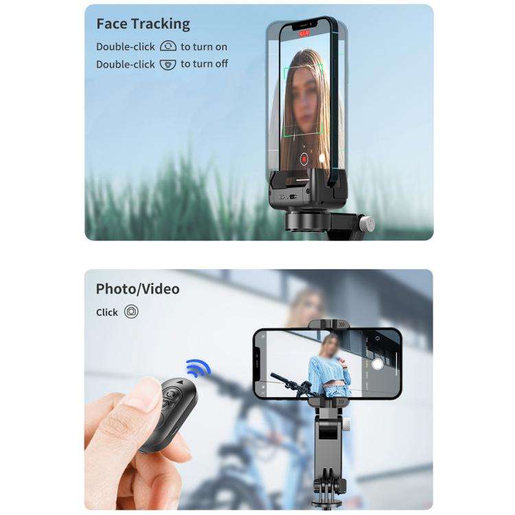 TokQi Q18 Desktop Wireless Remote Control Handheld Gimbal Stabilizer Fill Light Selfie Stick Trip...