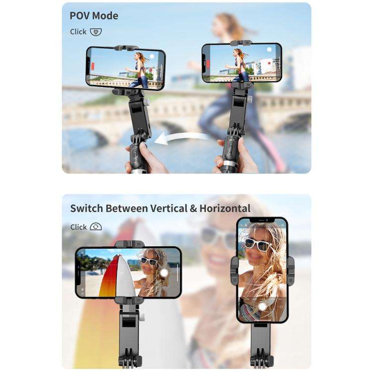 TokQi Q18 Desktop Wireless Remote Control Handheld Gimbal Stabilizer Fill Light Selfie Stick Trip...
