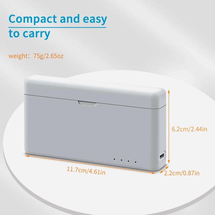 For DJI Action 3 / Action 4 Camera YX 3-way Charger Battery Manager(Silver Gray)