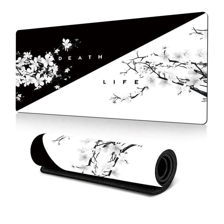 300x700x2mm Ink Painting Cherry Blossom Rubber Non-Slip Mouse Pad Desk Mat(Pattern 9)