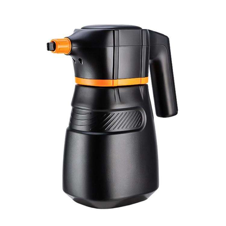2L Car Washing Electrical Foam Sprayer Rechargeable Pressurized PA Kettle(Black Orange)
