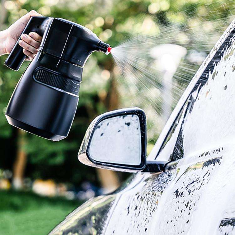 2L Car Washing Electrical Foam Sprayer Rechargeable Pressurized PA Kettle(White Orange)