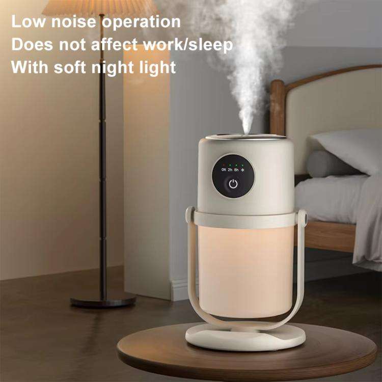 USB Intelligent Home Large Capacity Humidifier With Night Light Small Air Purifier, Color: White+...