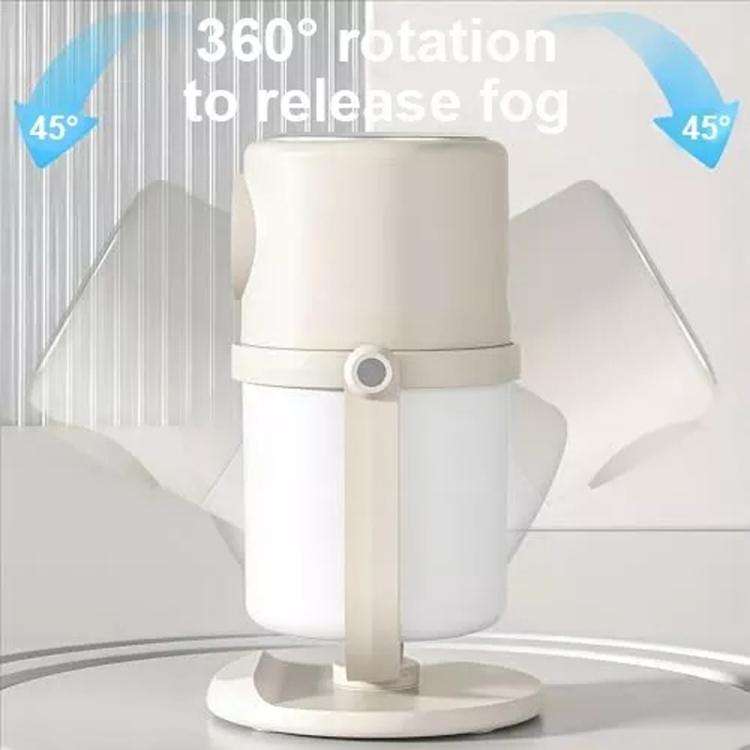 USB Intelligent Home Large Capacity Humidifier With Night Light Small Air Purifier, Color: White+...